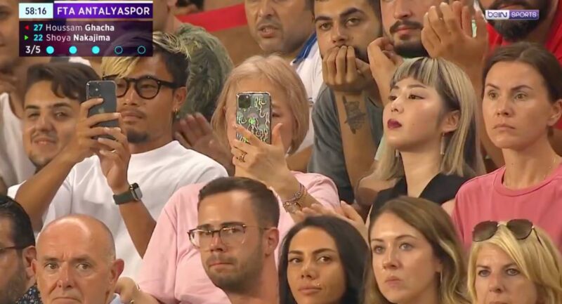 Shoya Nakajima's mum and siblings watch him make his debut for Antalyaspor